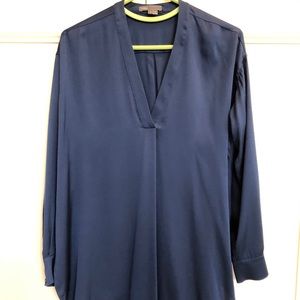 Vince blue silk tunic